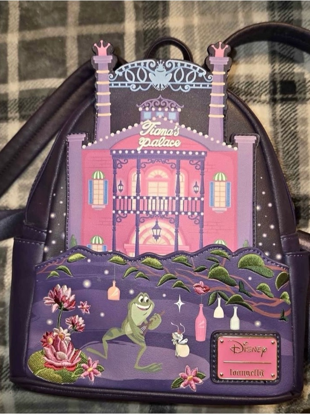 Loungefly princess and the frog Tiana’s palace backpack